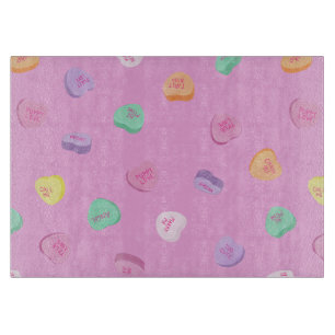Valentinstag Candy Hearts Pattern Schneidebrett