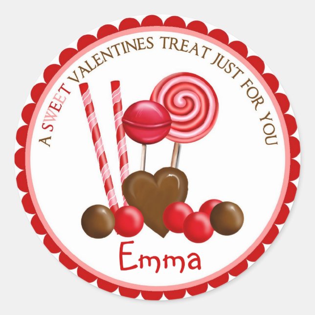 Valentinstag Candy Stickers (Vorderseite)