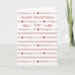 Valentinstag Card XOXO Glück und Liebe Feiertagskarte