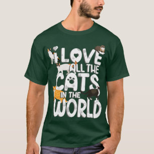 Valentinstag Cat Lover i Liebe alle Katzen T-Shirt