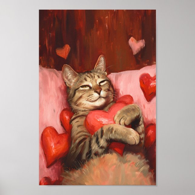 Valentinstag Cat Poster (Vorne)