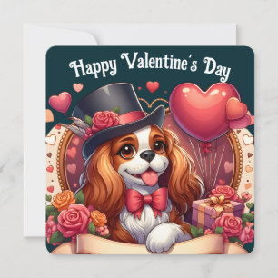 Valentinstag - Cavalier King Charles 2 - Karte