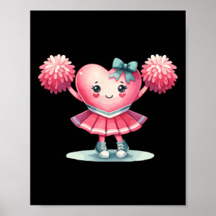 Valentinstag Cheerleader Cheerleading Cheer Mädche Poster