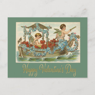 Valentinstag-Cherubs im Retro-Stil Postkarte