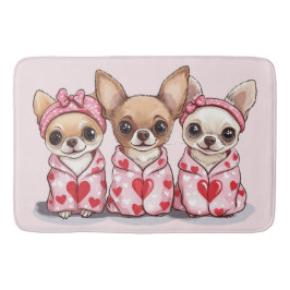 Valentinstag Chihuahua Dogs Badematte