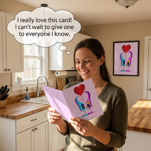 Valentinstag-Comicfigur Feiertagskarte