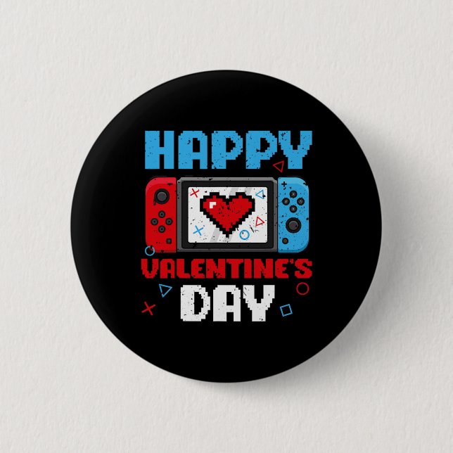 Valentinstag Controller Video Game Heart Boys Pa Button (Vorderseite)