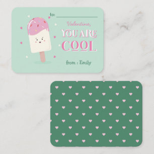 Valentinstag-Coole Popsikerkarte im Klassenzimmer Mitteilungskarte