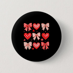 Valentinstag Coquette Schleife Herzen Leopard Frau Button