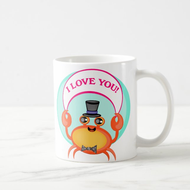 Valentinstag Crab-Tasse Tasse (Rechts)