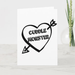 Valentinstag-Cuddle-Monster Feiertagskarte