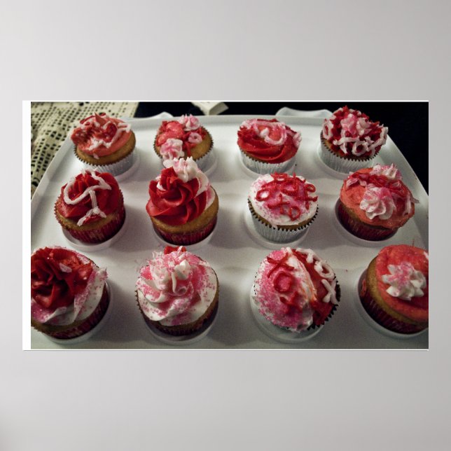 Valentinstag Cupcakes Poster (Vorne)