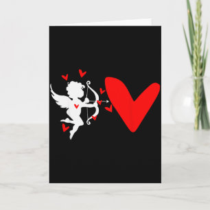 Valentinstag Cupid Herz Liebe Engel Damen T-Shirt Karte