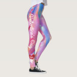 Valentinstag Cupid Herz Lila rosa rosa Angewohnt Leggings<br><div class="desc">Herzlichen Glückwunsch zum Valentinstag. Ein niedliches und romantisches Valentinstag-Geschenk für sie! Kommen Sie und holen Sie sich diese stilvollen und schicken Happy Valentine's Day Leggings Yoga Hosen für Ihre geliebte. Unser Design zeichnet sich durch ein wunderschönes und elegantes Hintergrundmuster aus, in dem verschiedene Regenbogenfarben wie lila, blaues Rosa Weiß mit...</div>