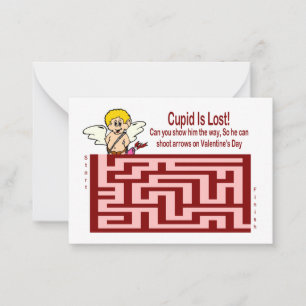 Valentinstag Cupid Maze Card Mitteilungskarte