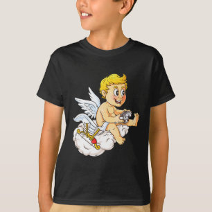 Valentinstag Cupid Videospieler Controller Jungen  T-Shirt