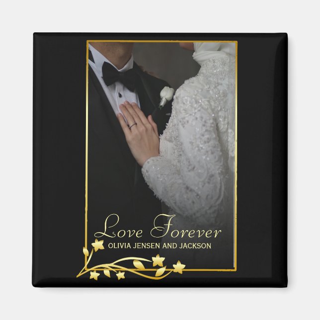 Valentinstag Custom Couple Foto Magnet (Vorne)