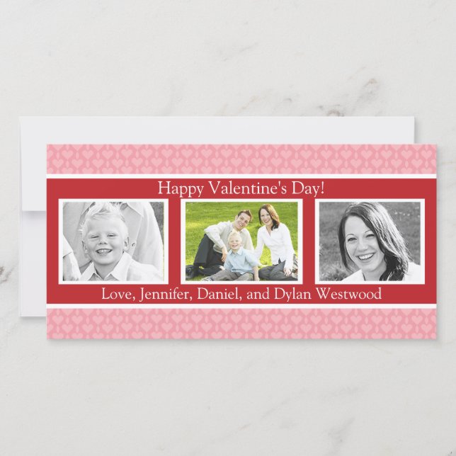 Valentinstag Custom Foto Cards Feiertagskarte (Vorderseite)
