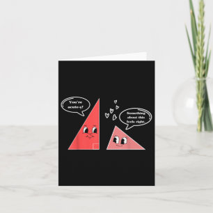 Valentinstag Cute Dreieck Mathe-Witz Mathematiker Karte