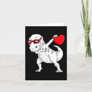 Valentinstag Dabbing Dinosaur T Rex Herzerkrankung Karte
