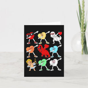 Valentinstag Dabbing Herz Cupid T Rex Dino Dab Karte