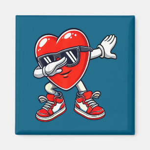 Valentinstag Dabbing Herz Lustige Männer Kunstwerk Magnet