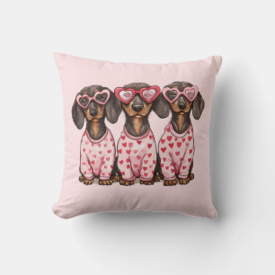 Valentinstag Dachshund Hunde Kissen