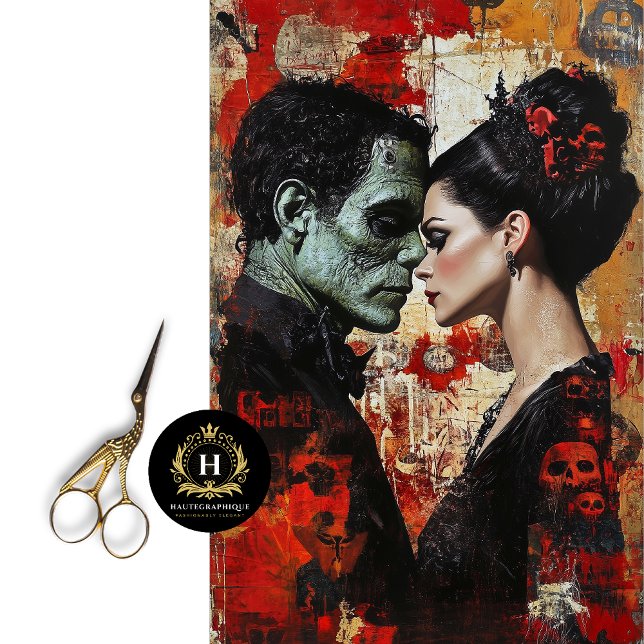 Valentinstag Decoupage Bride von Frankenstein Seidenpapier (Celebrate Eternal Love — Use for Wedding Décor & Romantic Mixed Media
)