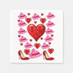 Valentinstag dekorative Serviette
