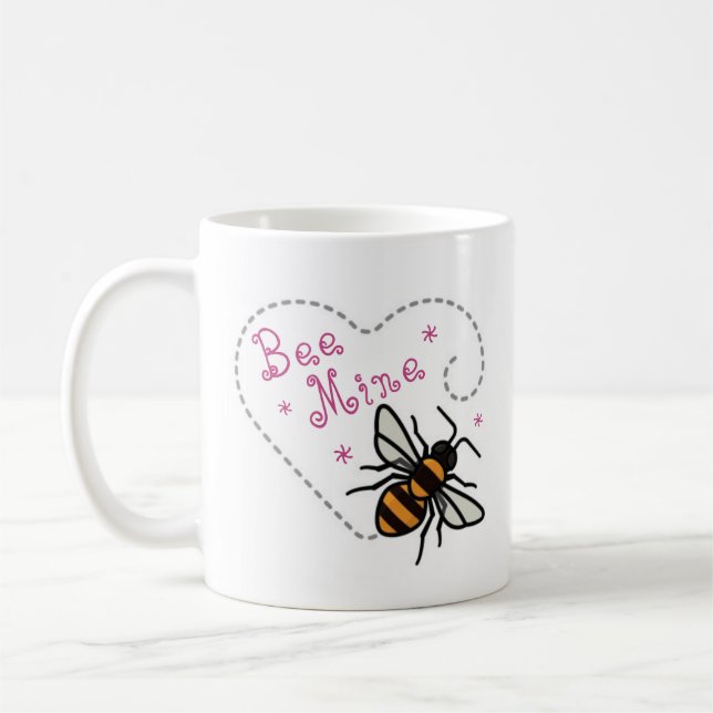 Valentinstag der Biene Kaffeetasse (Links)