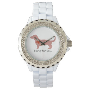 Valentinstag der Dackel Armbanduhr