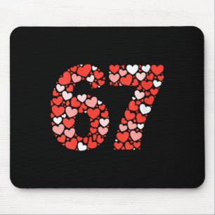 Valentinstag der Frauen 67 Meme gefüllt mit Herzen Mousepad