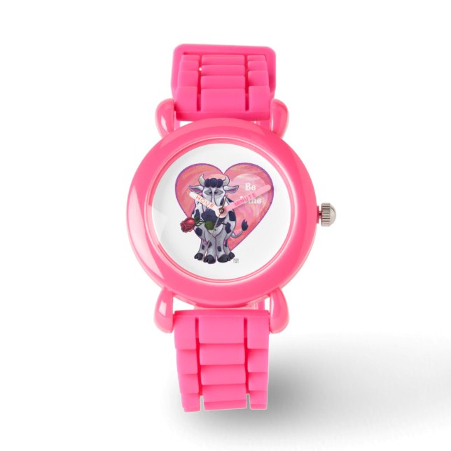 Valentinstag der Kuh Armbanduhr (Vorderseite)
