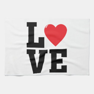 Valentinstag der Liebe Geschirrtuch