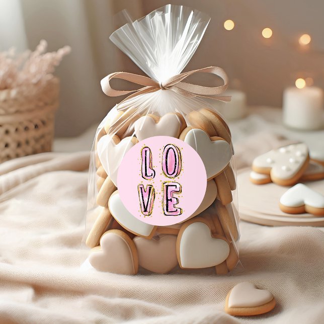 Valentinstag der Liebe Runder Aufkleber (Von Creator hochgeladen)