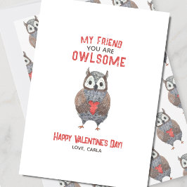 Valentinstag der niedlichen Eule Feiertagskarte