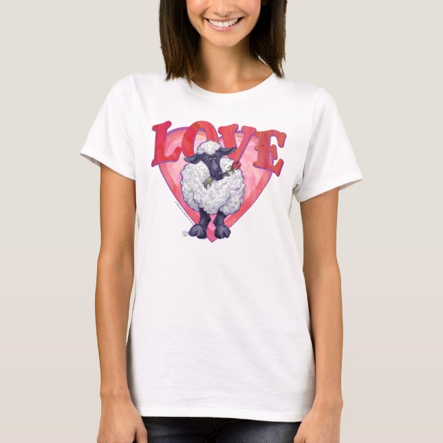 Valentinstag der Schafe T-Shirt (Vorderseite)