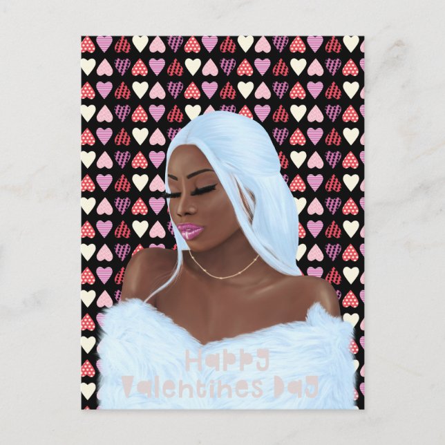 Valentinstag der schwarzen Geschichte Postkarte (Vorderseite)