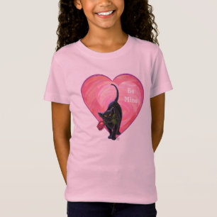 Valentinstag der Schwarzen Katze T-Shirt