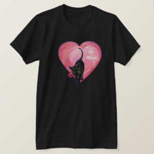 Valentinstag der Schwarzen Katze T-Shirt