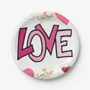Valentinstag der Teller