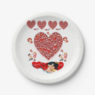 Valentinstag der Teller