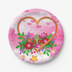 Valentinstag der Teller