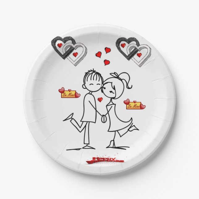 Valentinstag der Teller (Vorderseite)