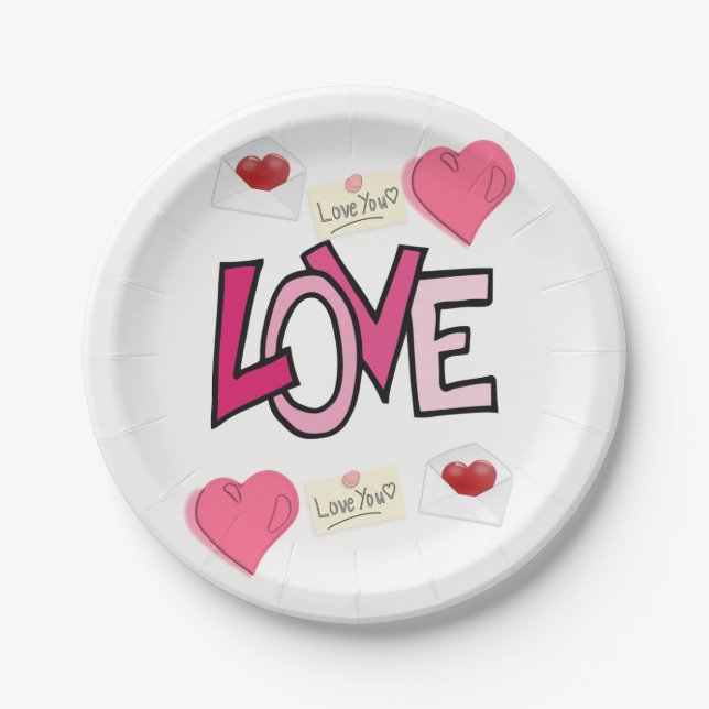 Valentinstag der Teller (Vorderseite)