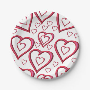 Valentinstag der Teller