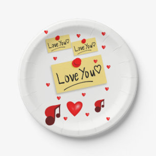 Valentinstag der Teller
