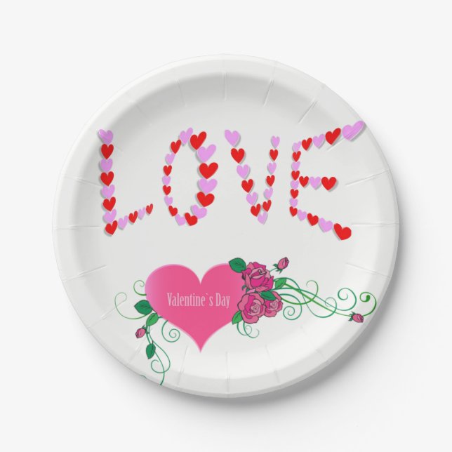 Valentinstag der Teller (Vorderseite)