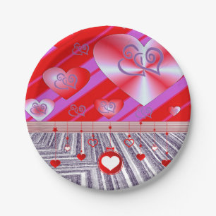 Valentinstag der Teller