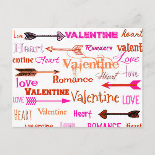 Valentinstag der Typografie Feiertagspostkarte